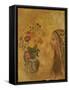 Profile of a Woman-Odilon Redon-Framed Stretched Canvas