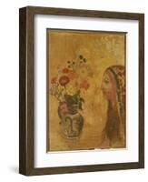 Profile of a Woman-Odilon Redon-Framed Giclee Print