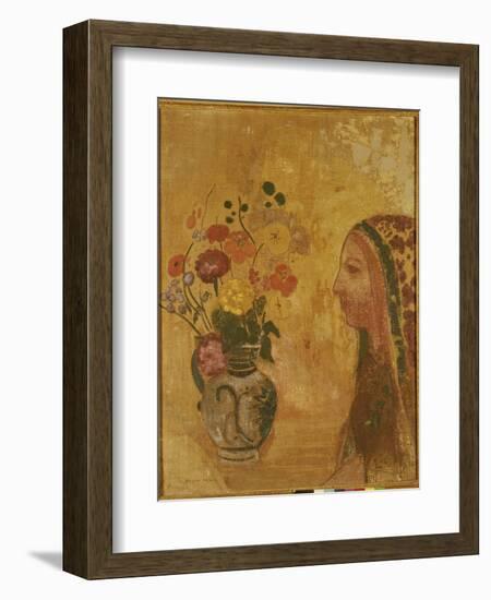 Profile of a Woman-Odilon Redon-Framed Giclee Print