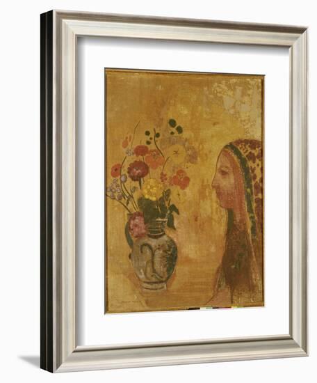 Profile of a Woman-Odilon Redon-Framed Giclee Print