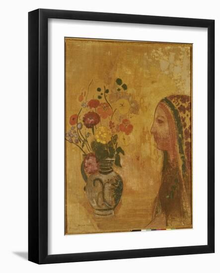 Profile of a Woman-Odilon Redon-Framed Giclee Print