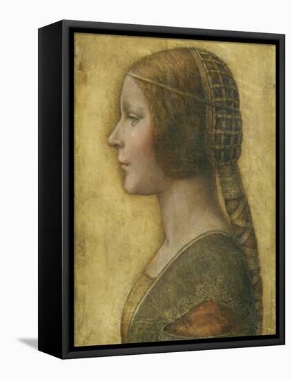 Profile of a Young Fiancee-Leonardo da Vinci-Framed Stretched Canvas