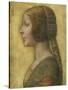 Profile of a Young Fiancee-Leonardo da Vinci-Stretched Canvas