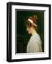 Profile of a Young Girl-Marcus Stone-Framed Premium Giclee Print