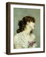 Profile of a Young Woman-Giovanni Boldini-Framed Giclee Print