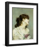 Profile of a Young Woman-Giovanni Boldini-Framed Premium Giclee Print