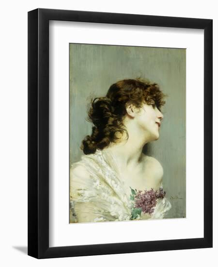 Profile of a Young Woman-Giovanni Boldini-Framed Premium Giclee Print