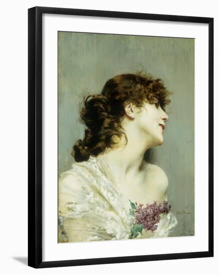 Profile of a Young Woman-Giovanni Boldini-Framed Giclee Print