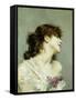 Profile of a Young Woman-Giovanni Boldini-Framed Stretched Canvas