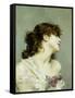Profile of a Young Woman-Giovanni Boldini-Framed Stretched Canvas