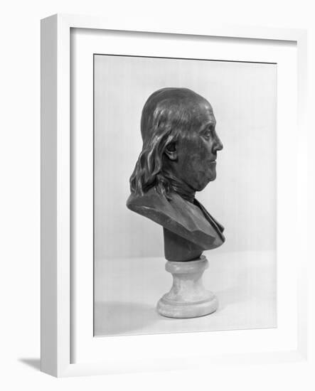 Profile of Benjamin Franklin Statue-null-Framed Photographic Print