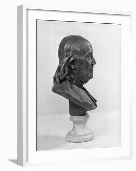 Profile of Benjamin Franklin Statue-null-Framed Photographic Print