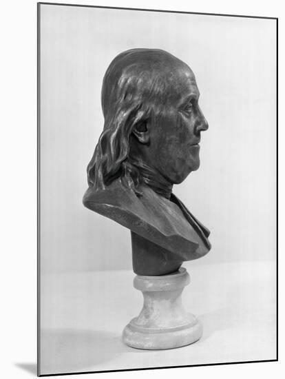 Profile of Benjamin Franklin Statue-null-Mounted Photographic Print