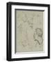 Profile of Charles Laval with Palm Tree and Other Sketches , 1887-Paul Gauguin-Framed Giclee Print