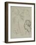 Profile of Charles Laval with Palm Tree and Other Sketches , 1887-Paul Gauguin-Framed Giclee Print