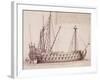 Profile of Completed Ship, from Atlas Di Colbert, France, 17th Century-null-Framed Giclee Print