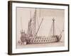 Profile of Completed Ship, from Atlas Di Colbert, France, 17th Century-null-Framed Giclee Print