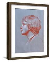 Profile of Edward Gorst Aged 10, 2008-James Gillick-Framed Giclee Print