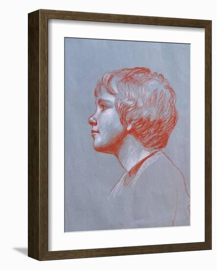 Profile of Edward Gorst Aged 10, 2008-James Gillick-Framed Giclee Print