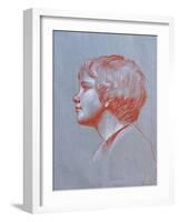 Profile of Edward Gorst Aged 10, 2008-James Gillick-Framed Giclee Print