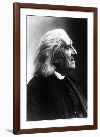 Profile of Franz Liszt, Hungarian Composer and Pianist, 1811-1886-null-Framed Photographic Print