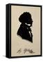 Profile of Franz Schubert-null-Framed Stretched Canvas