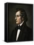 Profile of the Polish Born French Music Composer Chopin-null-Framed Stretched Canvas