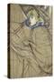 Profile of Woman: Jane Avril; Profil De Femme: Jane Avril, 1893-Henri de Toulouse-Lautrec-Stretched Canvas