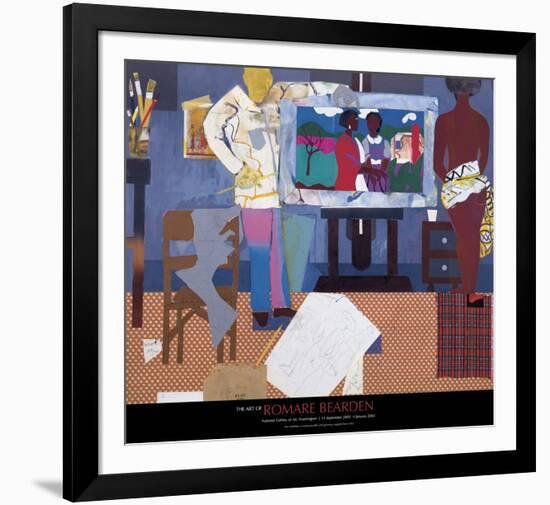 Profile/Part II, The Thirties: Artist with Painting and Model, c.1981-Romare Bearden-Framed Art Print