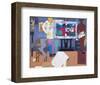 Profile/Part II, The Thirties: Artist with Painting and Model, c.1981-Romare Bearden-Framed Art Print