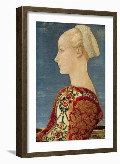 Profile Portrait of a Young Lady, 1465-Antonio Pollaiuolo-Framed Giclee Print