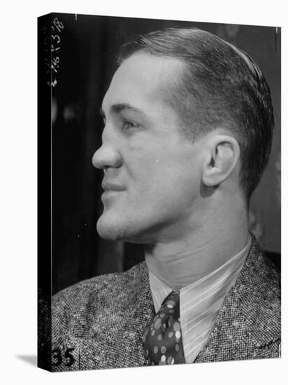 Profile Portrait of Welter Weight Champion Ferdinand Zivic Proudly Displaying His Crooked Nose-Alfred Eisenstaedt-Stretched Canvas