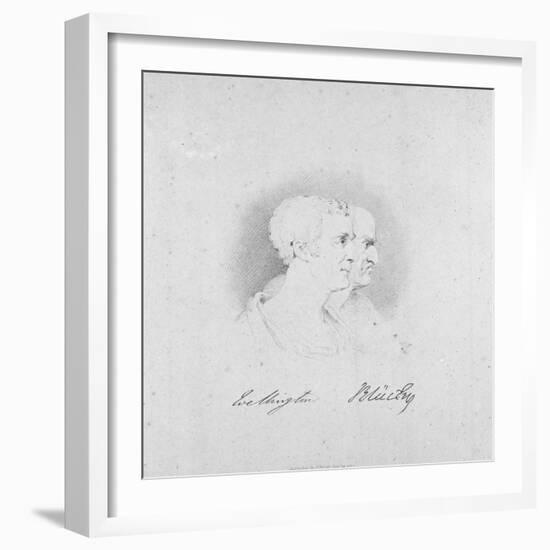 Profile Portraits of Wellington and Blücher, 1817-George Jones-Framed Giclee Print