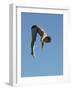 Profile shot of a young man diving-null-Framed Photographic Print