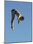 Profile shot of a young man diving-null-Mounted Photographic Print