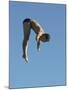 Profile shot of a young man diving-null-Mounted Photographic Print