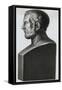 Profile Statuette Depiction of Greek Philosopher Theophrastus-null-Framed Stretched Canvas