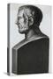 Profile Statuette Depiction of Greek Philosopher Theophrastus-null-Stretched Canvas