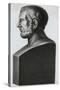 Profile Statuette Depiction of Greek Philosopher Theophrastus-null-Stretched Canvas