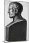 Profile Statuette Depiction of Greek Philosopher Theophrastus-null-Mounted Giclee Print