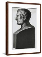 Profile Statuette Depiction of Greek Philosopher Theophrastus-null-Framed Giclee Print