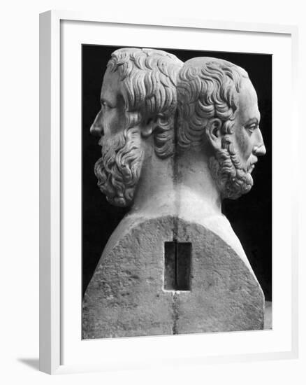 Profile Statuette of Herodotus and Thucydides-null-Framed Photographic Print