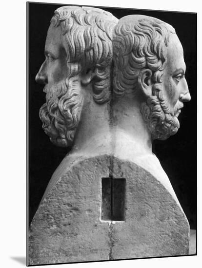 Profile Statuette of Herodotus and Thucydides-null-Mounted Photographic Print
