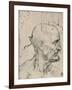 'Profile to Right of a Bald Man, c1480 (1945)-Leonardo Da Vinci-Framed Giclee Print