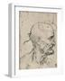 'Profile to Right of a Bald Man, c1480 (1945)-Leonardo Da Vinci-Framed Giclee Print