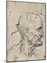 'Profile to Right of a Bald Man, c1480 (1945)-Leonardo Da Vinci-Mounted Giclee Print