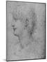 'Profile to the Left of a Curly-Headed Youth', c1480 (1945)-Leonardo Da Vinci-Mounted Giclee Print