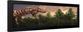 Profile View of a Carnivorous Tyrannosaurus Rex-null-Framed Art Print