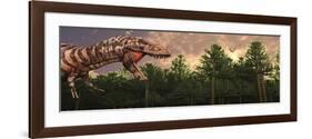 Profile View of a Carnivorous Tyrannosaurus Rex-null-Framed Premium Giclee Print