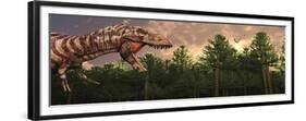 Profile View of a Carnivorous Tyrannosaurus Rex-null-Framed Premium Giclee Print